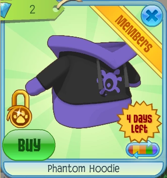 Phantom Hoodie, Animal Jam Item Worth Wiki