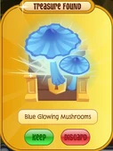 Blue Glowing Mushrooms