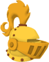 Rare gilded knight helmet
