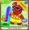 Beach Teddy Bear Red