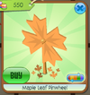 Maple Leaf Pinwheel orange