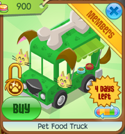 Green Pet Food Truck