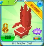 BirdFeatherChairRed