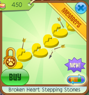 Broken Heart Step Stones Yellow