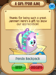 Panda power backpack promo