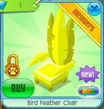 BirdFeatherChairYellow