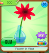 Flower in Vase - red