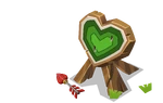 Heart target green