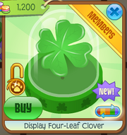 Display Four-Leaf Clover | Animal Jam Item Worth Wiki | Fandom