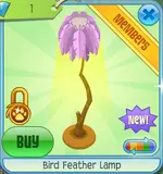 DS Bird Feather Lamp pink