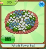 Petunia flower bed