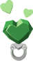 Rare Emerald Heart Ring