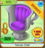 Purple Teacup Chair