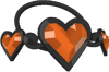 Spooky heart necklace