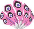 Pink peacock feathers