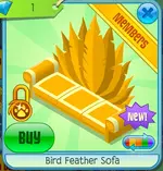 BirdFeatherSofaOrange