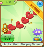 Broken Heart Step Stones Red