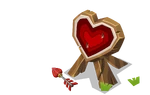 Heart target red