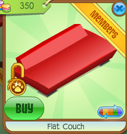 Flat couch.