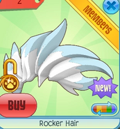 White Rocker Hair