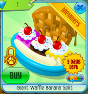 Giant Waffle Banana Split