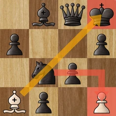 Ejemplo: el  negro no puede moverse porque el  blanco podría capturar al  de las negras y eso sería una .