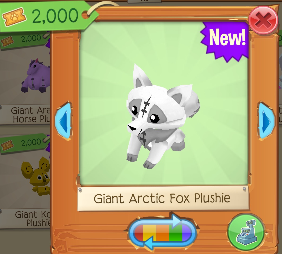 arctic fox plushie aj