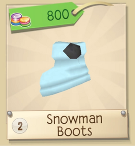 Salesman snowman boots