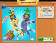Detail of the Tropical Dance Outfit bundle