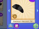 Blackout Raccoon Tail