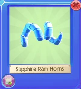 Sapphire Ram Horns