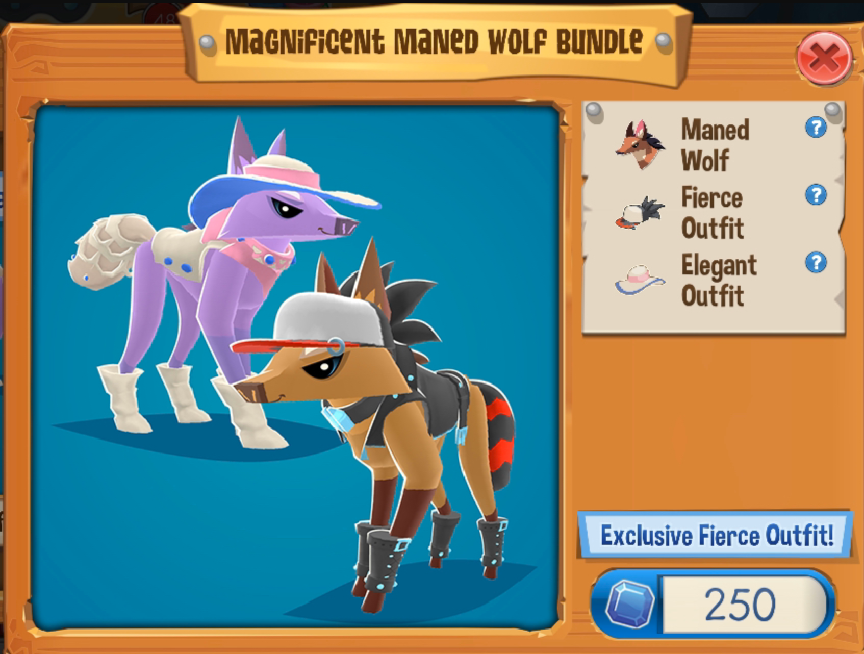 Magnificent Maned Wolf Bundle, Animal Jam Wiki