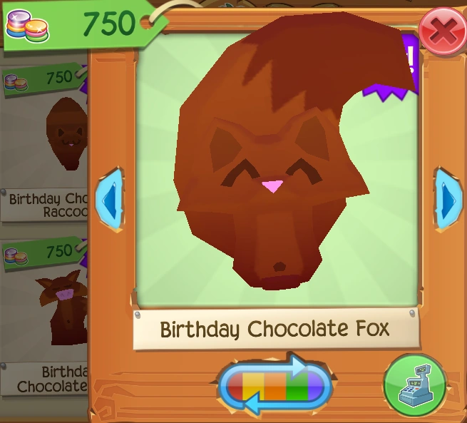 Birthday Chocolate Fox Animal Jam Wiki Fandom