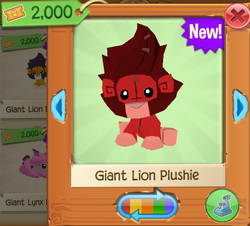 Giant lion shop plushie aj