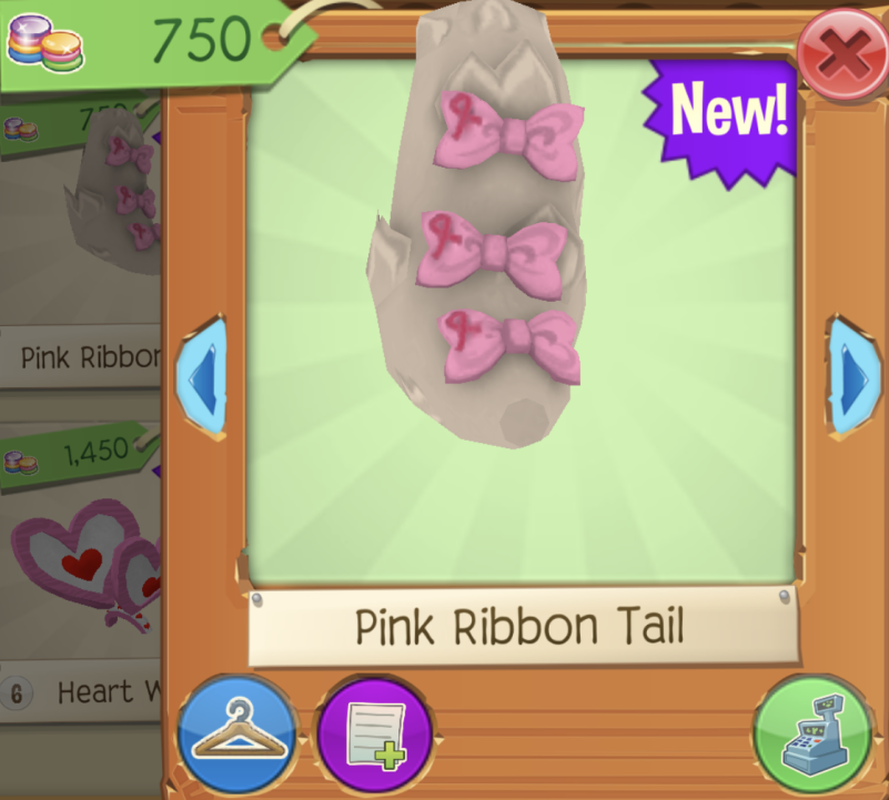 Pink Ribbon Tail, Animal Jam Wiki