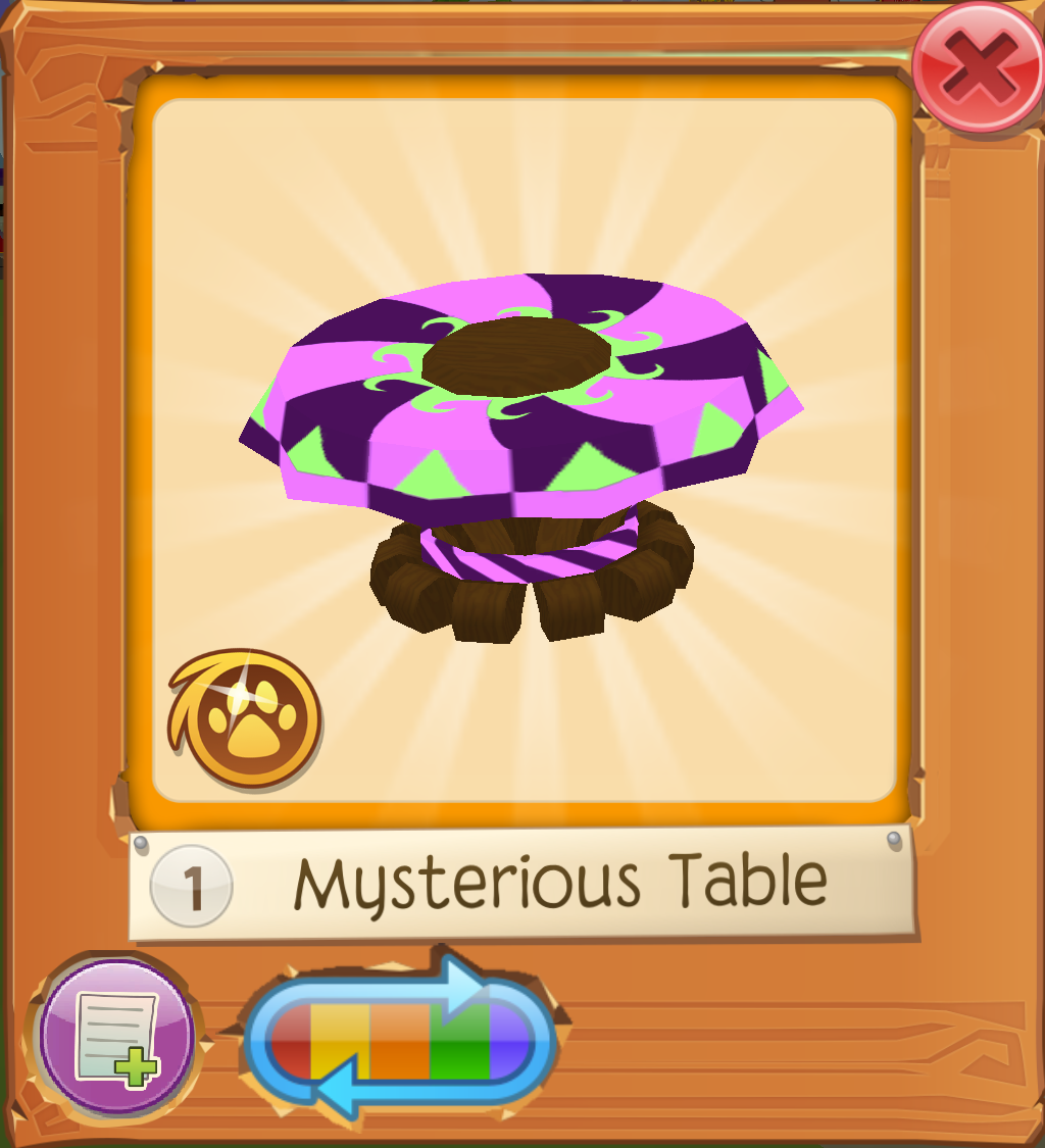 Mysterious Table Animal Jam Wiki Fandom