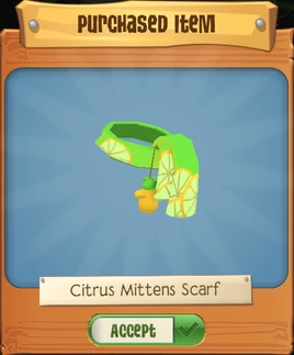 Citrus Mittens Scarf