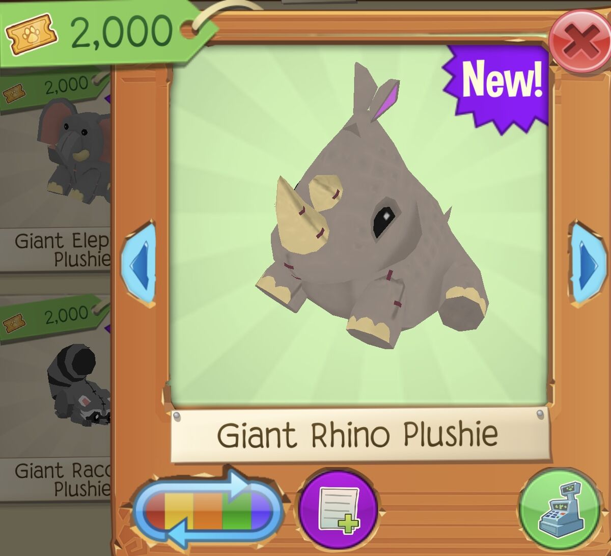 Giant Rhino Plushie | Animal Jam Wiki | Fandom