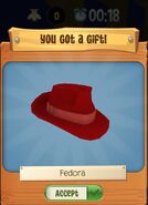 Fedora obtained through Pack Runs.