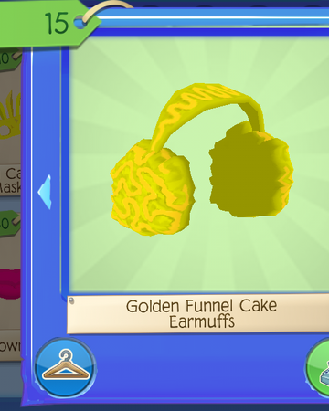 Golden Funnel Cake Earmuffs Animal Jam Wiki Fandom - golden layer roblox funnel cakes to