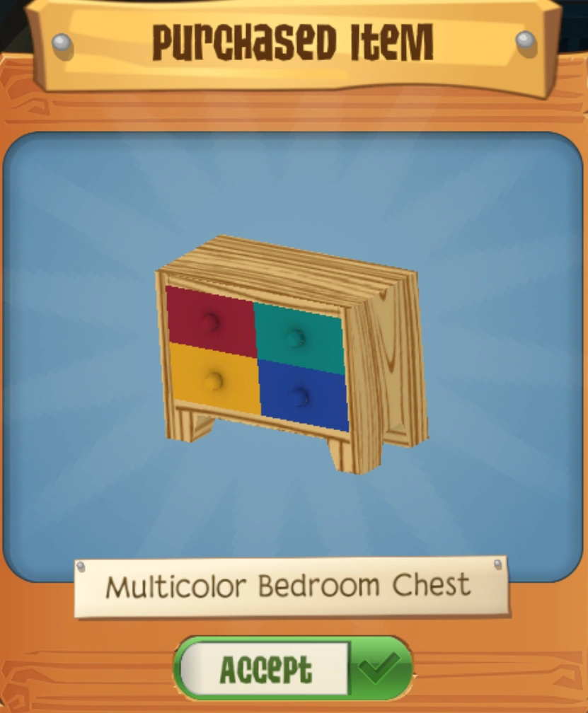 Multicolor Bedroom Chest Animal Jam Wiki Fandom