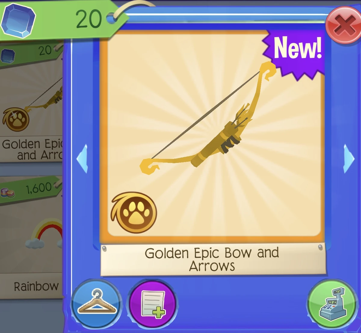 Golden Epic Bow and Arrows Animal Jam Wiki Fandom
