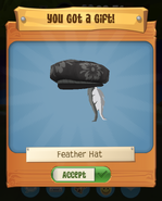 Feather Hat obtained through Pack Runs.