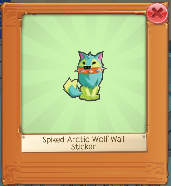 Spiked Arctic Wolf Wall Sticker Animal Jam Wiki Fandom