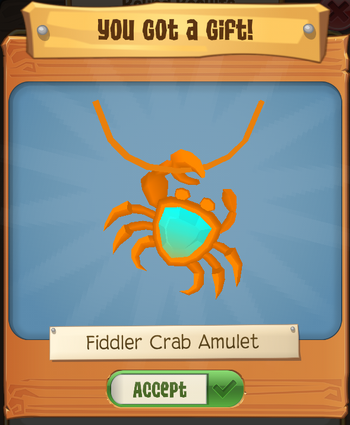 Fiddler crab amulet default variant