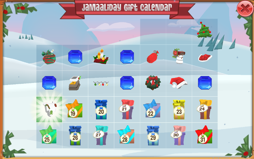 Jamaaliday Gift Calendar 2016 Animal Jam Wiki Fandom