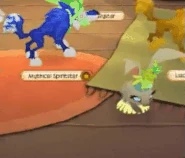 A tiny Bunny wearing the Swiss Cheese Hat in the Beta Testing