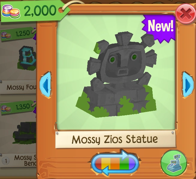 Mossy Zios Statue Animal Jam Wiki Fandom