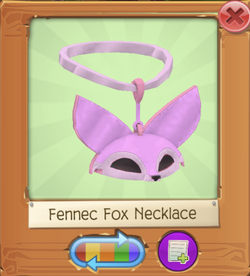 Fennec Fox Necklace Animal Jam Wiki Fandom