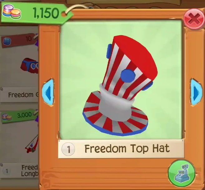 Freedom Top Hat Animal Jam Wiki Fandom